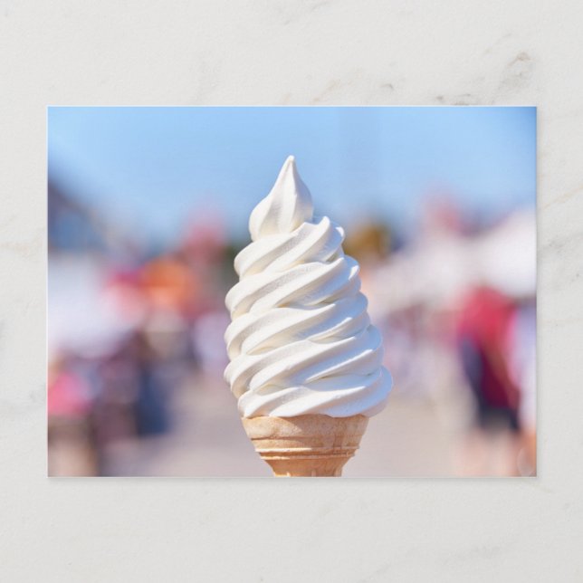 Soft serve ice cream post card (Front)