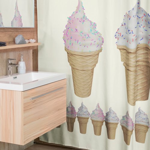 Soft Serve Ice Cream Shower Curtain