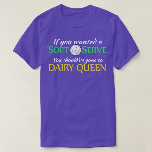 Soft Serve Volleyball Gift Print Volleyball Team P T-Shirt (Design Front)