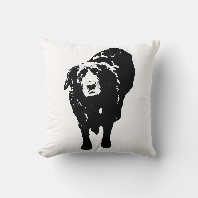 Soft Shadows, Ember Eyes Throw Pillow (Front)