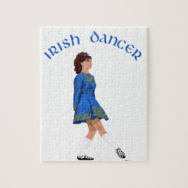Soft Shoe Irish Dancer in Blue Jigsaw Puzzle (Vertical)