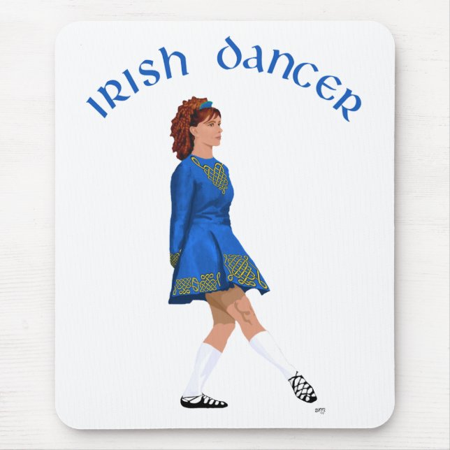 Soft Shoe Irish Dancer in Blue Mouse Pad (Front)