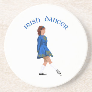 Soft Shoe Irish Dancer in Blue Sandstone Coaster