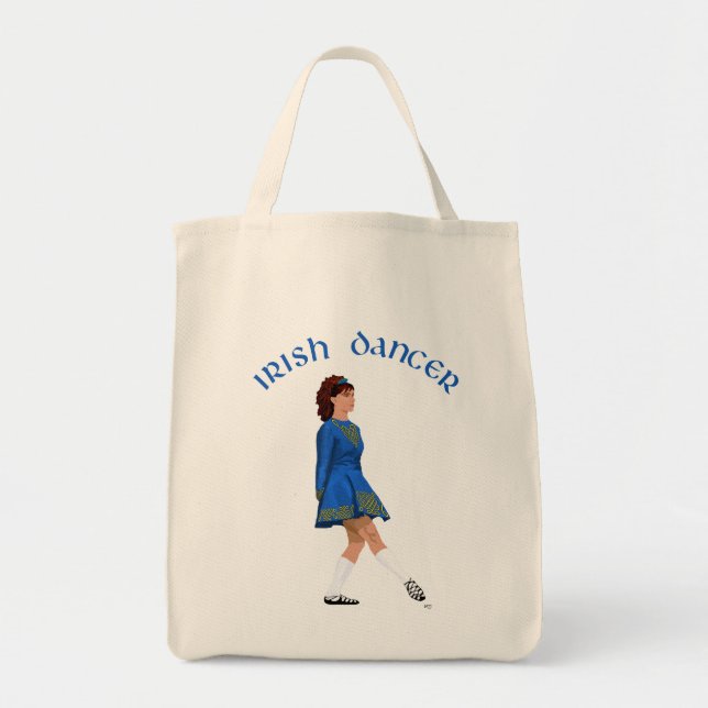 Soft Shoe Irish Dancer in Blue Tote Bag (Front)
