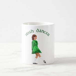 Soft Shoe Irish Dancer in Green Coffee Mug