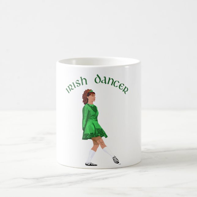 Soft Shoe Irish Dancer in Green Coffee Mug (Center)