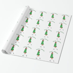 Soft Shoe Irish Dancer in Green Wrapping Paper