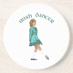 Soft Shoe Irish Dancer in Turquoise Coaster
