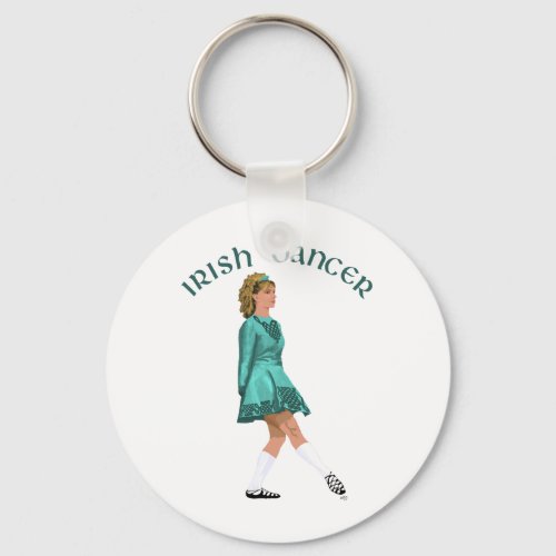 Soft Shoe Irish Dancer in Turquoise Keychain