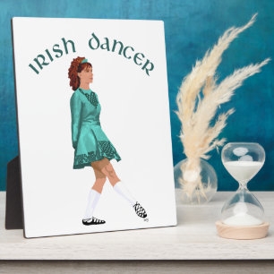 Soft Shoe Irish Dancer in Turquoise Plaque