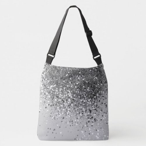 Soft Silver Gray Glitter 1 Crossbody Bag