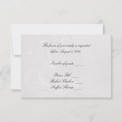Soft Silver Heart RSVP