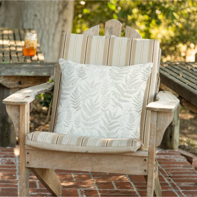 Soft simple fern design  outdoor pillow (Chair)