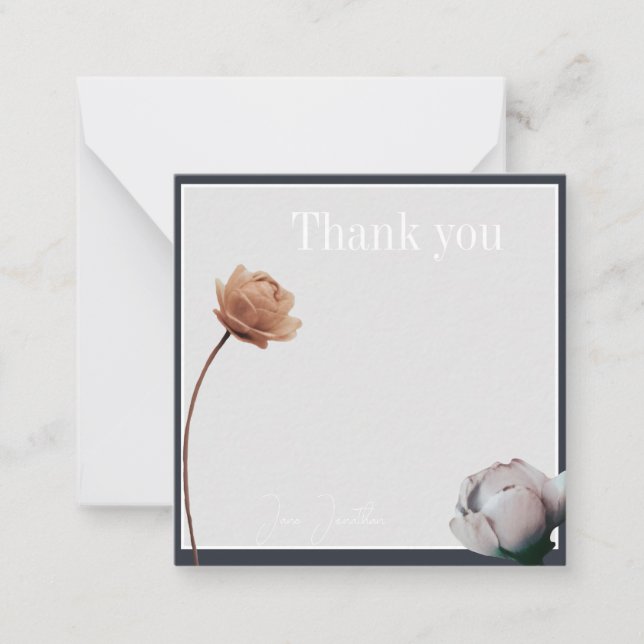 Soft simple  minimal bloom note card (Front)