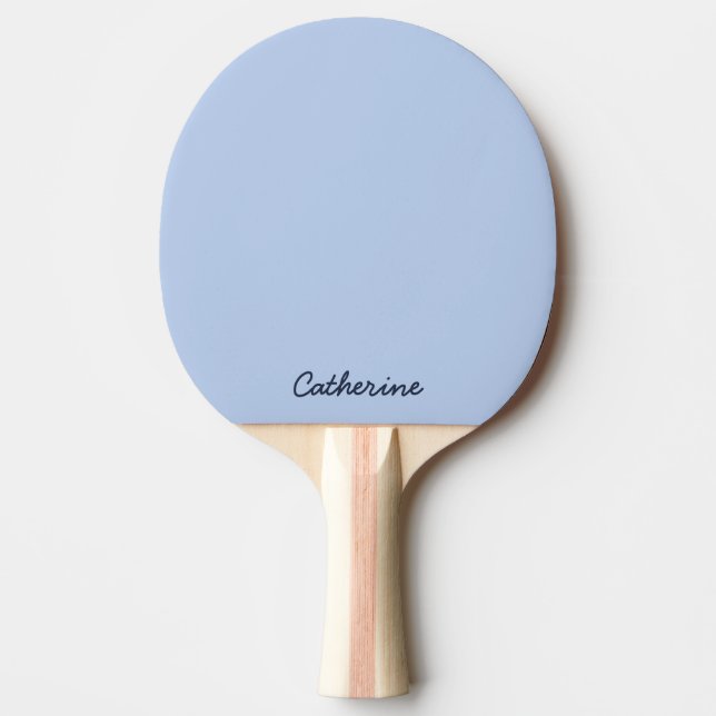 Soft Sky Blue Custom Ping Pong Paddle (Front)