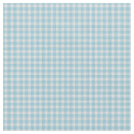 Soft Sky Blue Gingham Check Pattern Fabric