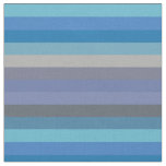 Soft Sky to Cobalt Blue Ombré Stripes Fabric