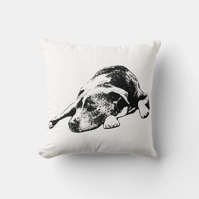 Soft Slumber in Ink Texture Throw Pillow (Front)