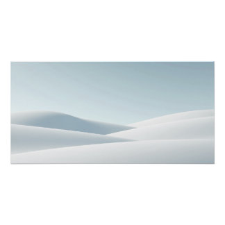 Soft Snow Dunes – Calm Minimal Winter Poster