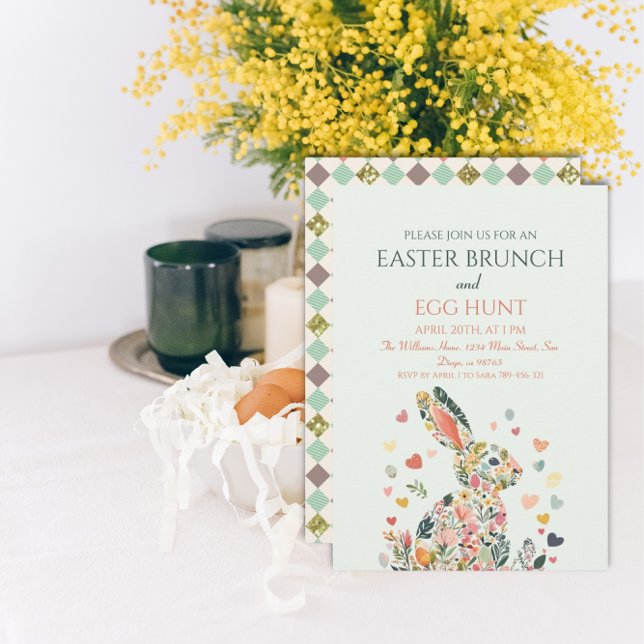 Soft Spring Bunny Brunch Invitation (Creator Uploaded)