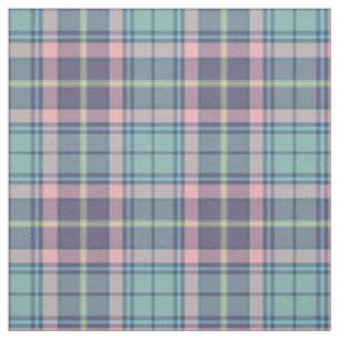 Soft Spring Colors Aqua, Purple, Pink Plaid Fabric