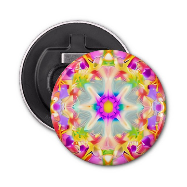 Soft Spring Pastels Tie Dye Pattern Bottle Opener (Front)