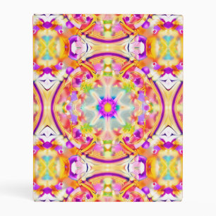 Soft Spring Pastels Tie Dye Pattern Mini Binder