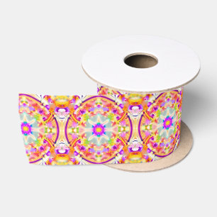 Soft Spring Pastels Tie Dye Pattern Satin Ribbon
