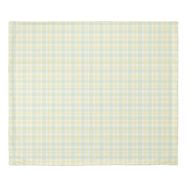 Soft Spring Plaid Duvet Cover (Front)