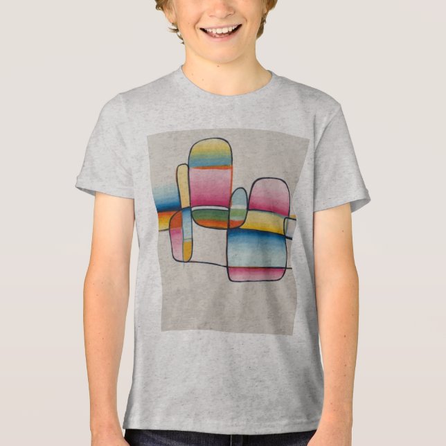 Soft Squares and Happy Lines Tri-Blend Shirt (Front)