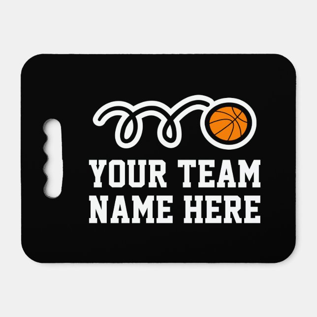 Soft stadium seat cushion for basketball fans (Front Horizontal)
