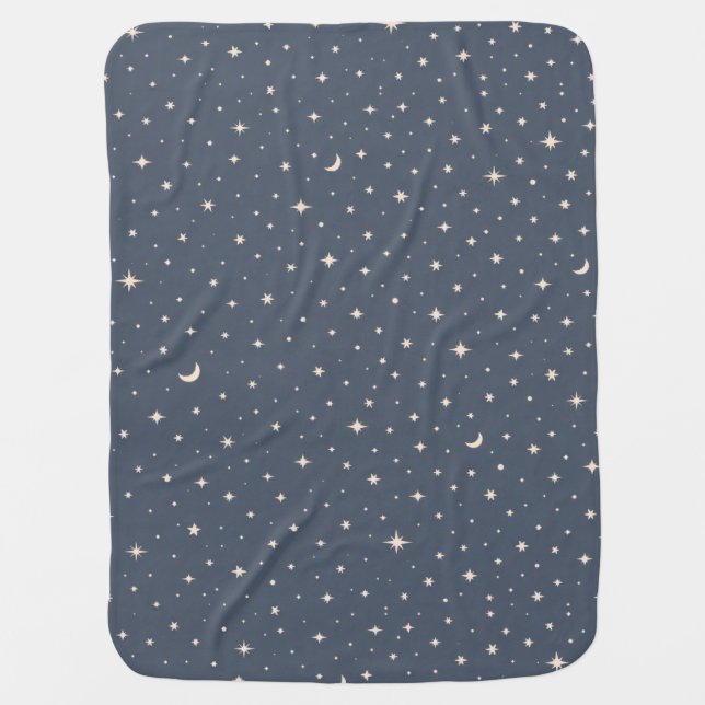Soft Star Pattern Aesthetic Baby Blanket (Front)