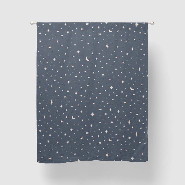 Soft Star Pattern Aesthetic Blackout Curtains (Front)