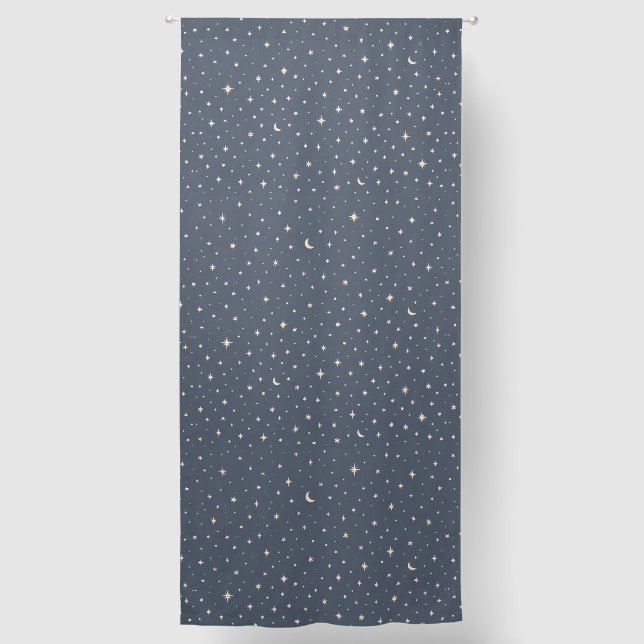 Soft Star Pattern Aesthetic Blackout Curtains (Front)