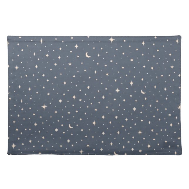 Soft Star Pattern Aesthetic Cloth Placemat (Front)