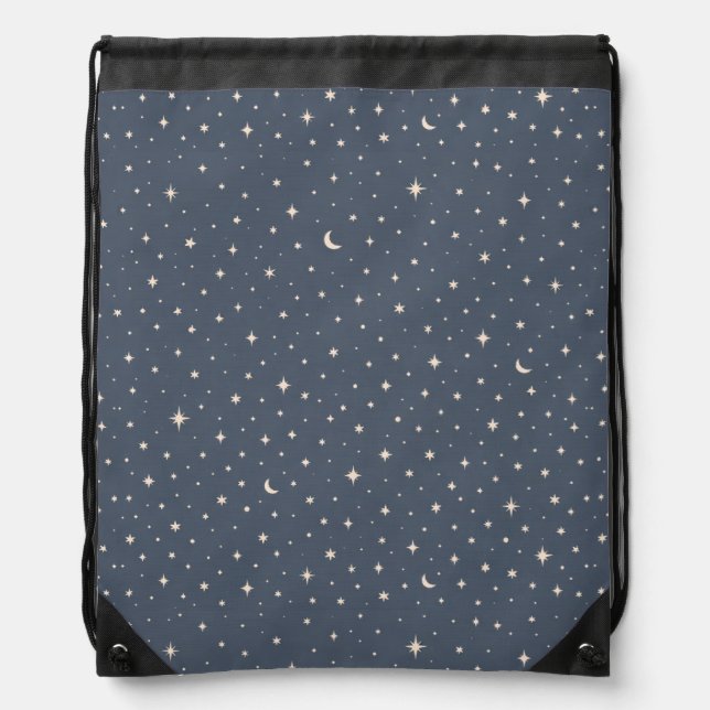 Soft Star Pattern Aesthetic Drawstring Bag (Front)