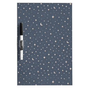 Soft Star Pattern Aesthetic Dry Erase Board