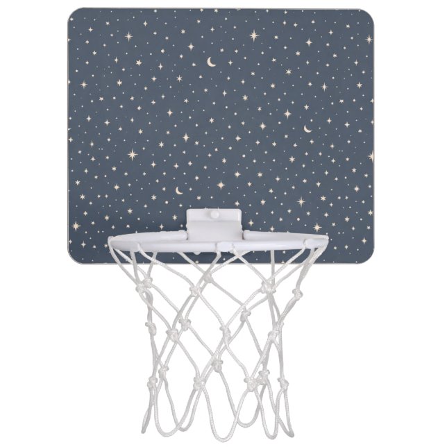 Soft Star Pattern Aesthetic Mini Basketball Hoop (Front)