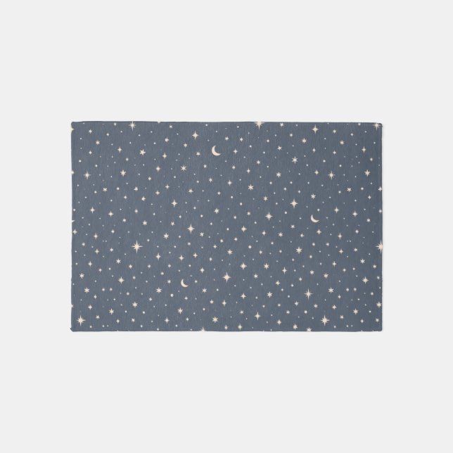 Soft Star Pattern Aesthetic Outdoor Rug (Front)