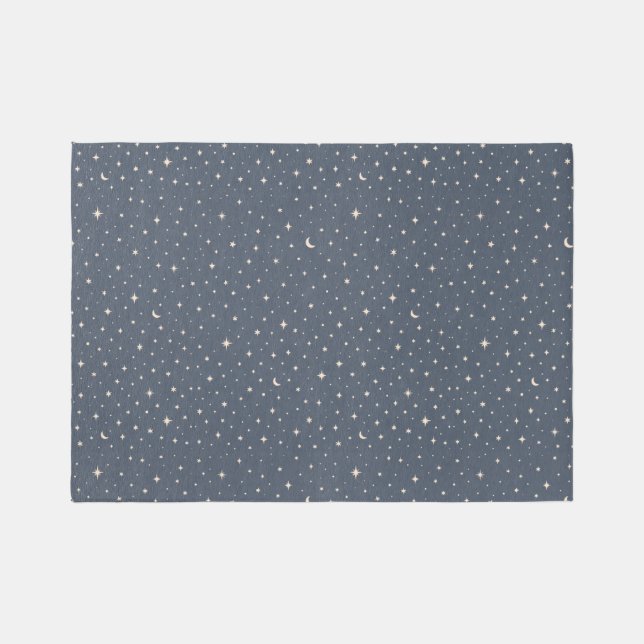 Soft Star Pattern Aesthetic Outdoor Rug (Front)