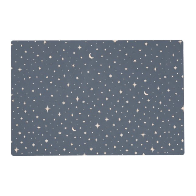 Soft Star Pattern Aesthetic Placemat (Back)