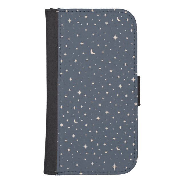 Soft Star Pattern Aesthetic Samsung Galaxy Wallet Case (Front)
