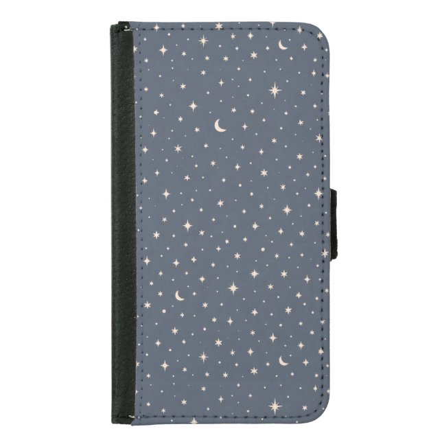 Soft Star Pattern Aesthetic Samsung Galaxy Wallet Case (Front)