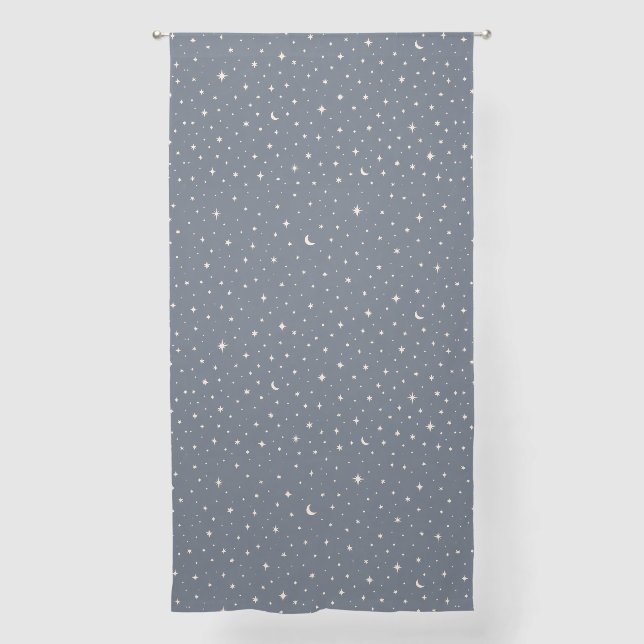 Soft Star Pattern Aesthetic Sheer Curtains (Front)