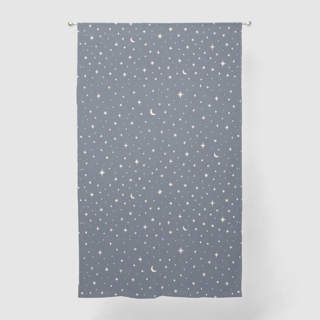 Soft Star Pattern Aesthetic Sheer Curtains (Front)