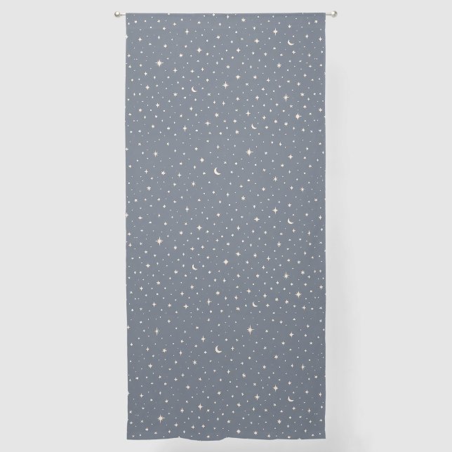 Soft Star Pattern Aesthetic Sheer Curtains (Front)