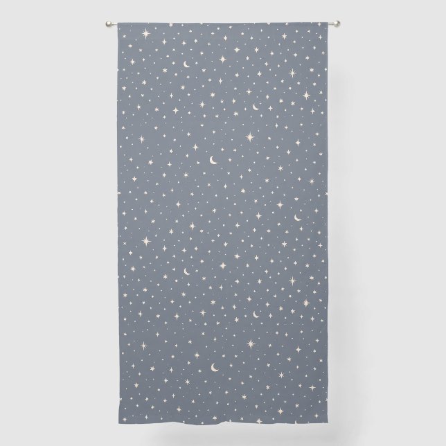 Soft Star Pattern Aesthetic Sheer Curtains (Front)