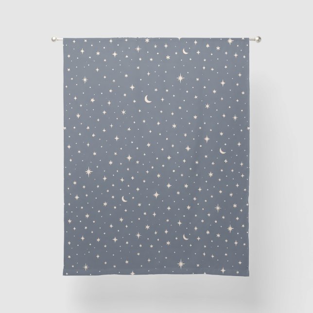 Soft Star Pattern Aesthetic Sheer Curtains (Front)