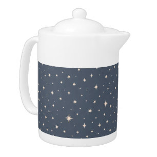 Soft Star Pattern Aesthetic Teapot