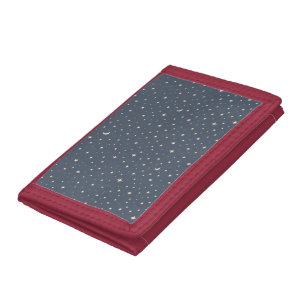 Soft Star Pattern Aesthetic Tri-fold Wallet